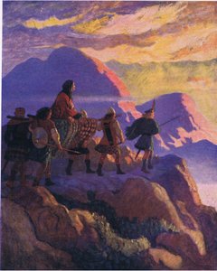 Helen Descends the Glen of Stones, from The Scottish Chiefs Published by Charles Scribner